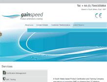 Tablet Screenshot of gainspeed.co.uk